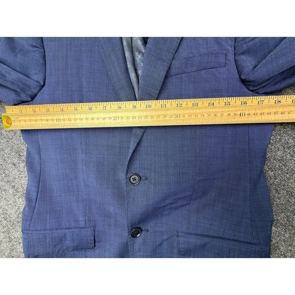 Psycho Bunny Suit Mens 30 Blue Slim Fit Jacket/Pants Dillard’s Skull Lining